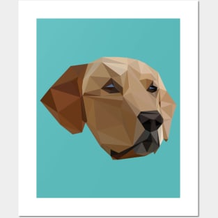 Low poly labrador Posters and Art